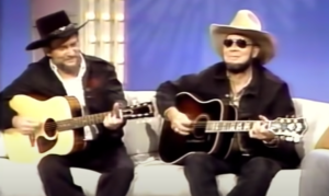 Waylon Jennings and Hank Williams, Jr. Singing 'Mind Your Own Business' and 'The Conversation' on 'Nashville Now' in 1988