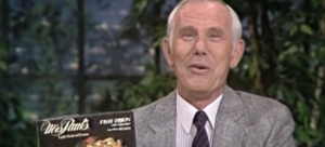Johnny Carson Blooper - Johnny Can't Stop Laughing While Welcoming a New Sponsor
