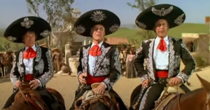 "Oh Great!  Real Bullets" Scene from The 'Three Amigos' Starring Steve Martin, Martin Short, and Chevy Chase