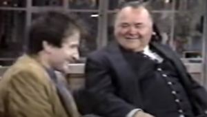 Jonathan Winters and Robin Williams on Late Night with David Letterman in 1986